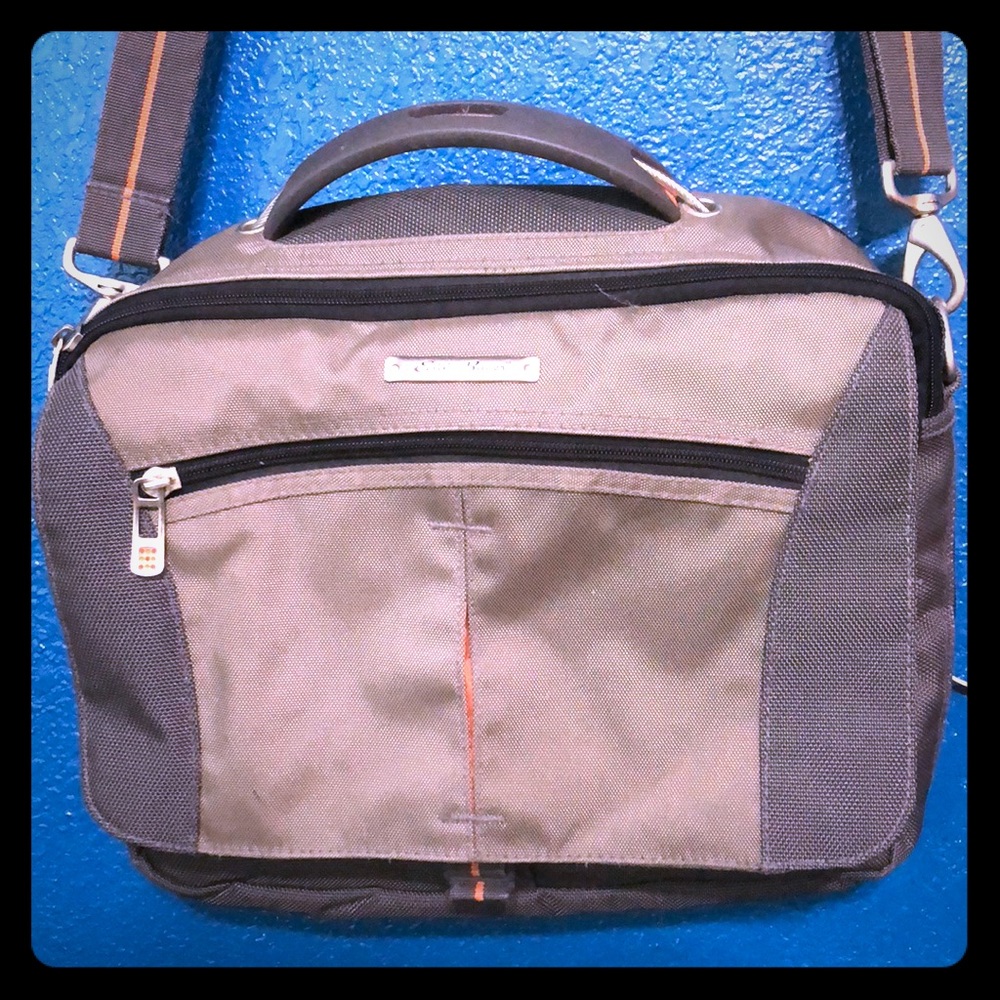 Eddie Bauer grey messenger bag